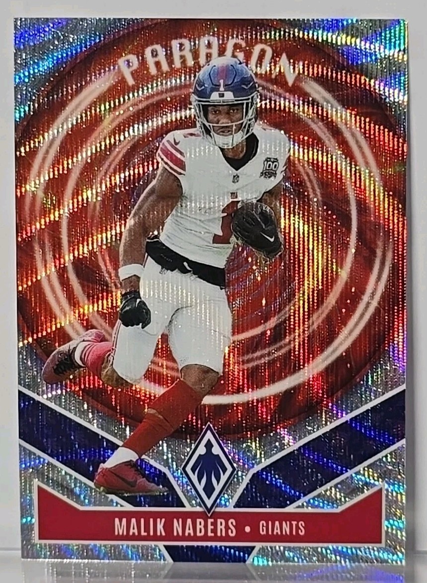 2025 Panini Phoenix Paragon Malik Nabers Prizm 31/299 Giants FOTL