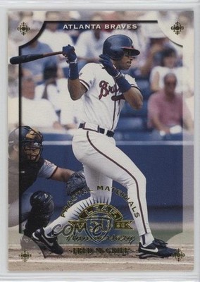 1998 Leaf Fractal Foundation Materials /800 Fred McGriff (Leather) #137 HOF 2k3
