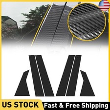 6PCS Car Door Window Trim Pillar Posts Cover Kit Fits For 2016-2021 Honda Civic