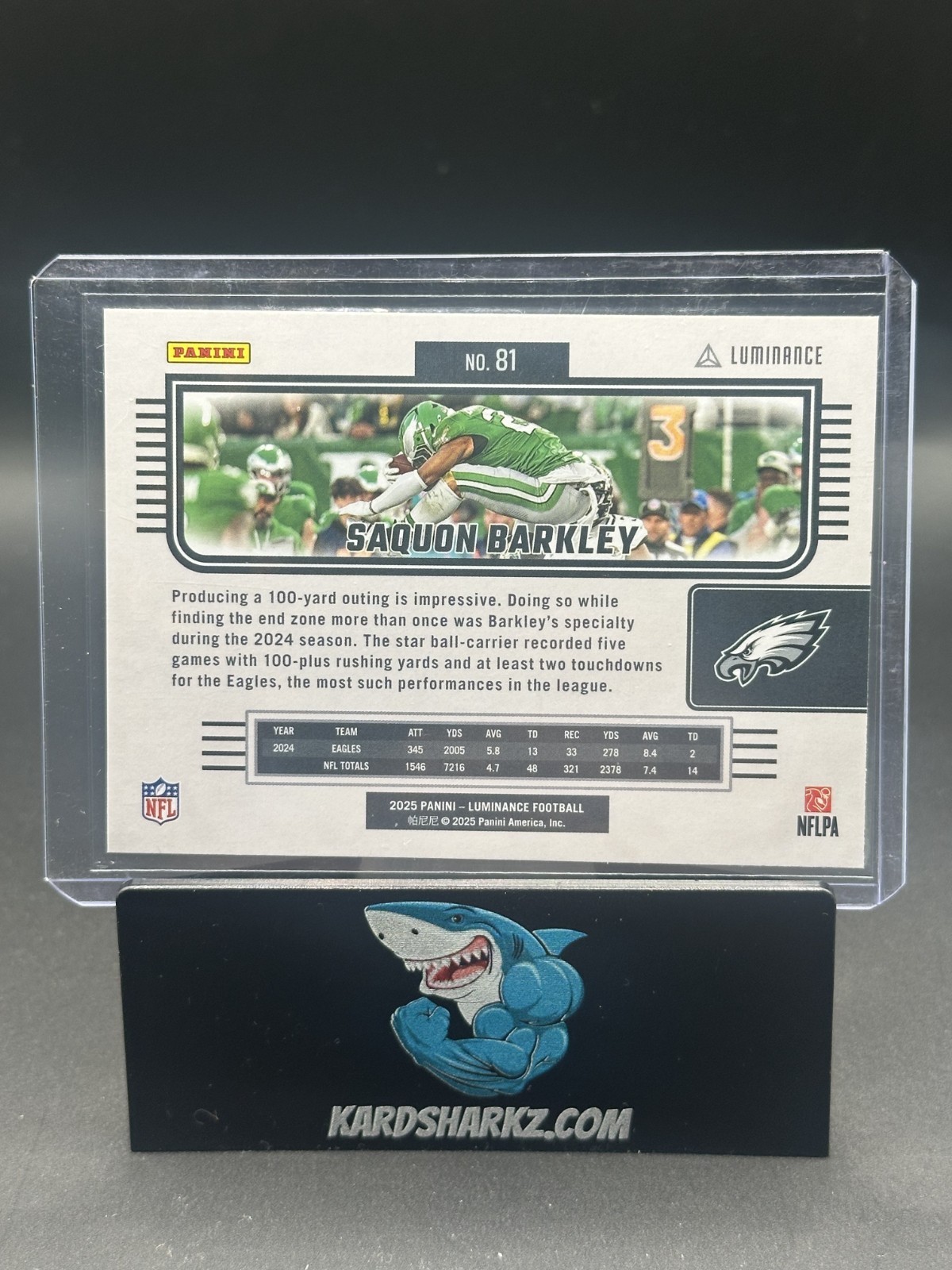 2025 Panini Luminance Saquon Barkley #81 Hurdle