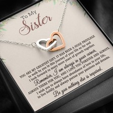 To My Sister Necklace, Brother to Sister, Birthday gift For Sister from Brother