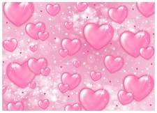WOLADA Pink Heart Backdrop Valentine's Day Background for Party 7x5FT,