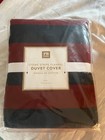 Pottery Barn Teen New Packaged Stowe  Stripe Twin Flannel Duvet Cover  Red/Navy — photo 1
