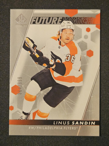 22-23 SP Authentic Linus Sandin Future Watch #/999 🚨🚨🚨 Philadelphia Flyers - Picture 1 of 3