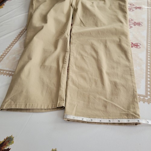 Lee Effortless Wash Wear Pants 20W LONG Flax Relaxed Fit Straight Leg Mid Rise - Picture 10 of 12