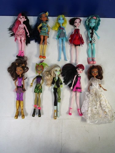 10 MONSTER HIGH DOLL FIGURE BUNDLE job lot set original fashion MATTEL