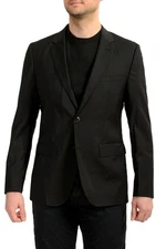 Hugo Boss Men's "Jeffery181S" Regular Fit 100% Wool Black Blazer US 38R IT 48R
