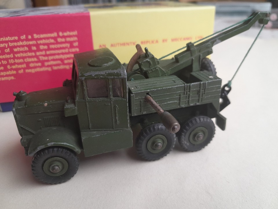 DINKY TOYS # 661 SCAMMELL RECOVERY TRACTOR Glazed with Driver . Mint ...