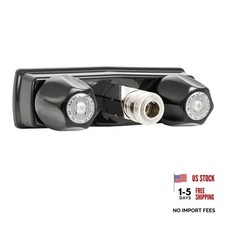 RV Exterior Faucet Hot/Cold  High Pressure Sprayer  No Flex Spout Black