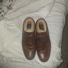 Men’s Chaps Brown Leather Lace-Up Toe Dress Oxfords Shoes size 9m great conditio