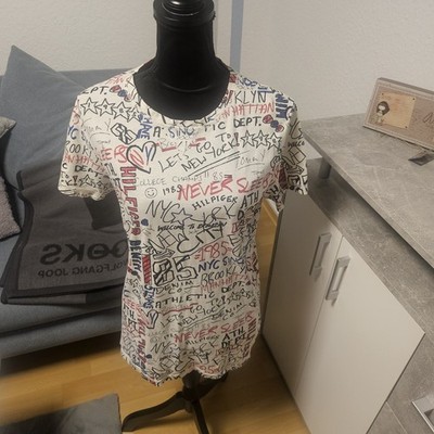 Tommy Hilfiger Damenshirt Gr.M Weiss Blau Rot Neuwertig