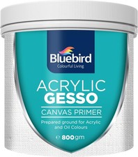 BLUEBIRD Heavy Gesso Primer for Acrylic 17.4 Fl Oz Pack of 1 , White