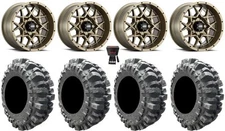 ITP Hurricane 15" Wheels Bronze 31" Bogger Tires Textron Wildcat XX