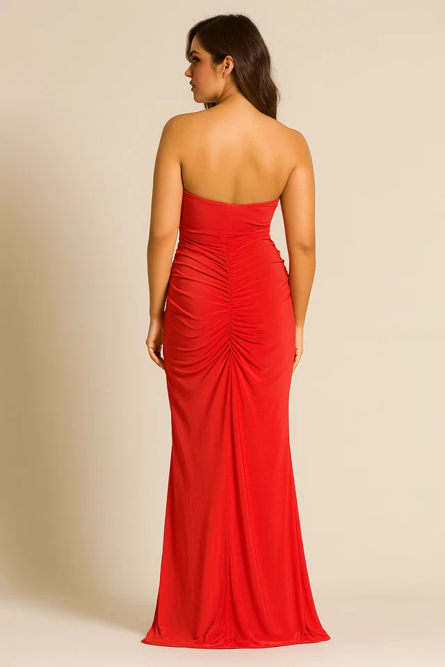 Vestido Mignon Jersey Sin Tirantes Acanalado Talla 8 Nuevo Con Etiquetas De Colección $799 Baile de graduación Dama de honor Foto 2 de 4