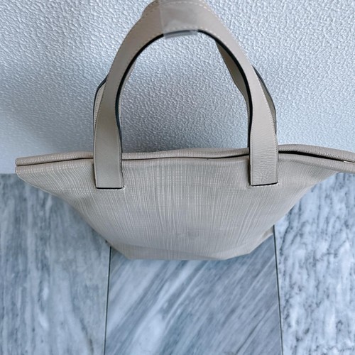 LOEWE Anagram Leather Tote Bag Shopper Gray Authentic Pre-owned - Picture 8 of 17