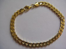 Yellow Gold-Plated Sterling Silver Curb Chain Bracelet, 16.5 Gram, 21cm (8 1/4")