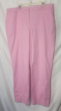 Talbots Perfect Crop Pink Pants Curvy Slim Leg Women's 14