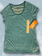 Champion C9 Duo Dry Athletic T-Shirt S Aqua Marled Short Sleeve Semi-Fitted New