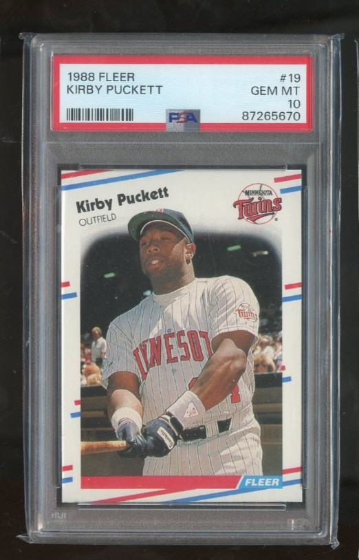 1988 Fleer # 19 Kirby Puckett PSA 10 Gem Mint