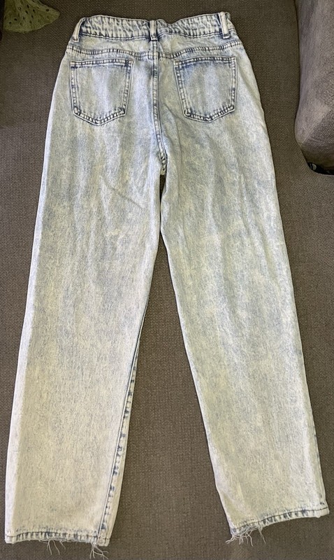 Shein Teen Girls Jean Pants With Pink Bows On Back Pockets Size 12/13 Y