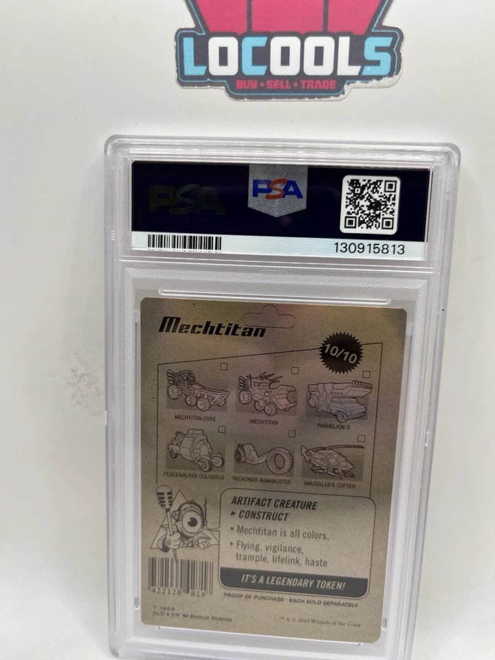 2025 MTG Magic Mechtitan Token Secret Lair Drop Series - PSA 9  Mint Foil - Image 2 of 2