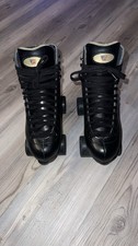 Riedell Quad Roller Skates - 120 Uptown Leather Black Select Your Size 4