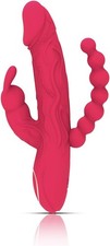 Dildo Vibrator SexSpielzeug G Punkt Vibration 3 in 1 Klitoris Stimulator mit