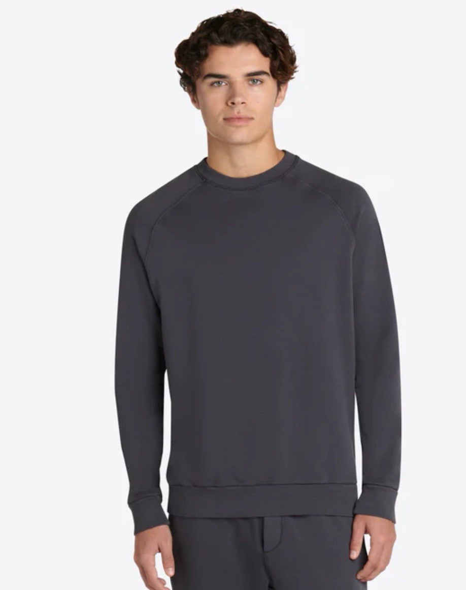 Bugatchi Comfort Solid Long Sleeve Crew Neck Pull… - image 1