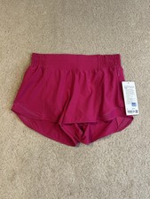 NWT LULULEMON PFRE Pink Flare Hotty Hot Low Rise Short 2.5" Lined Size 8