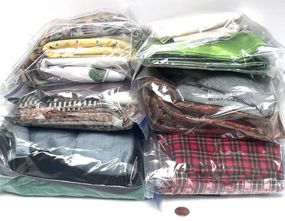 DOLLHOUSE MINIATURE HUGE LOT/SELECTION OF FABRIC REMNANTS