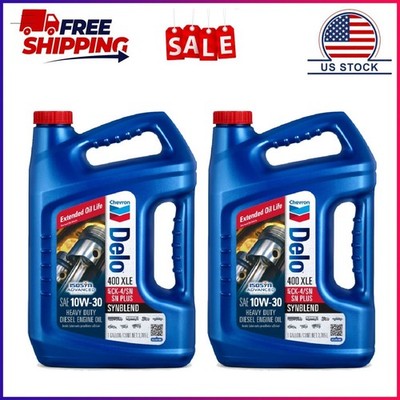 2 Pack, Chevron Delo 400 XLE SAE 10W-30, Heavy Duty Diesel Motor Oil. 1 Gallon