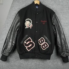 Vintage Holloway Varsity Jacket Womens Large Shawnee Volleyball Cheerleader 90s