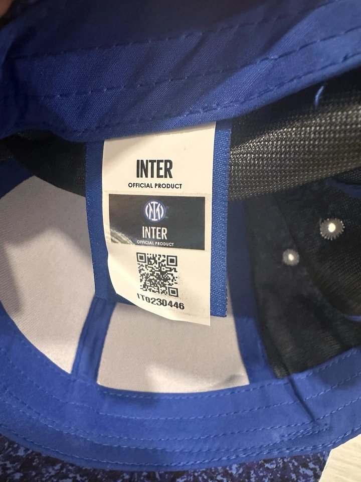 Cappello Fc Inter Visiera Cotone Ricamato Originale Ufficiale Internazionale - Immagine 4 di 4
