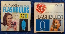 Vintage GE Sylvania AG-1B Flashbulbs - both full, 24 bulbs total