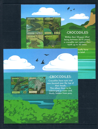 1/3 off $29.00 Scott Value - 2021 GRENADA GREN Crocodiles 2 s/s CV MNH NH UMM - Picture 3 of 8