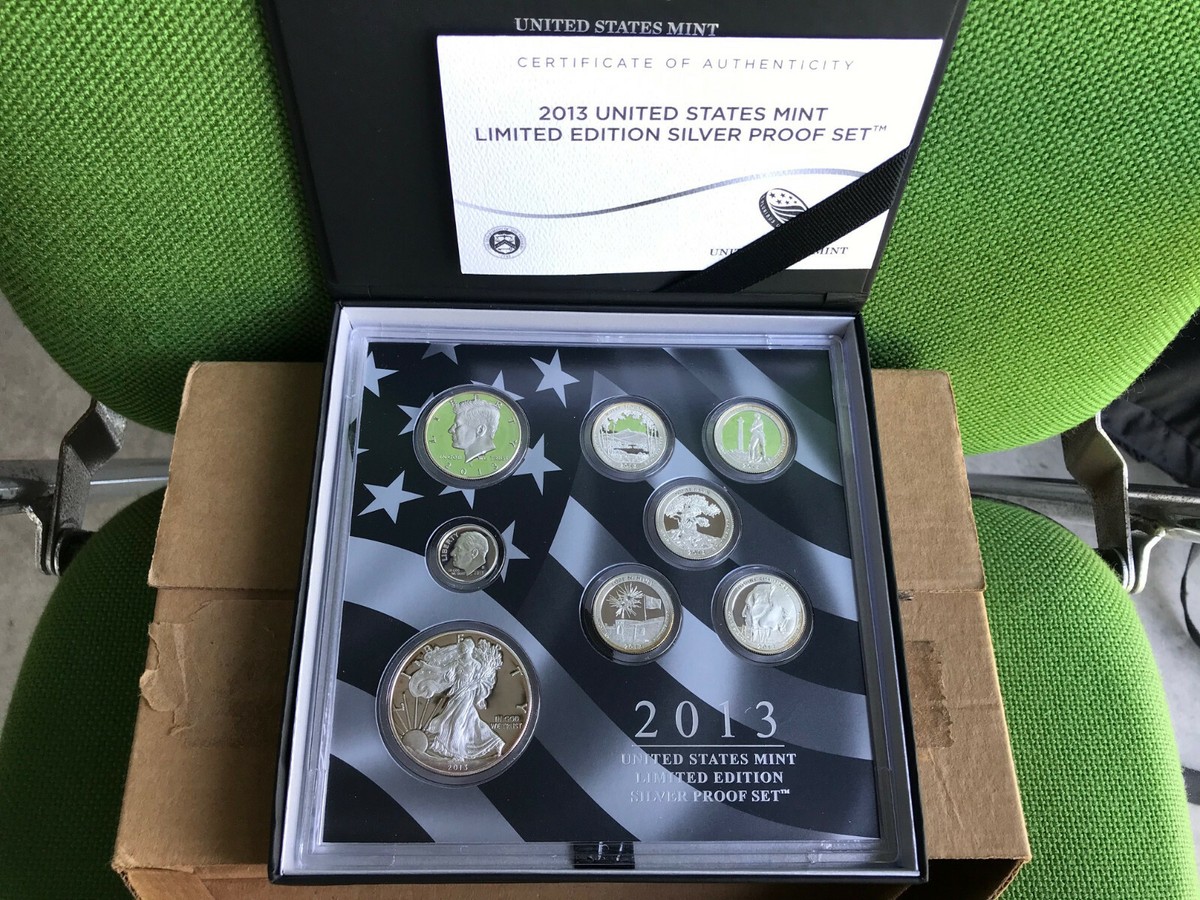 2013 US Mint Limited Edition SILVER PROOF Set 8 Coins Eagle