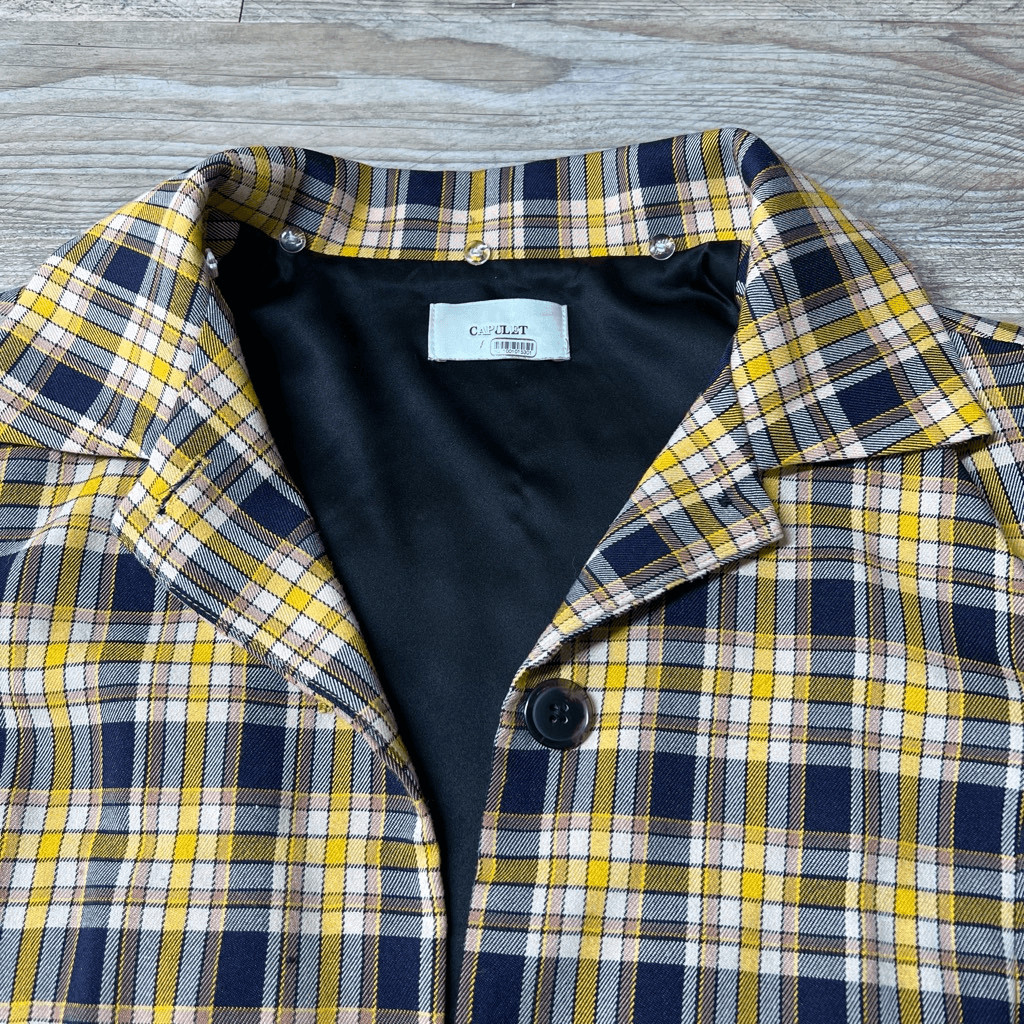 Capulet Womens Multicolor Plaid Collared Cropped … - image 2