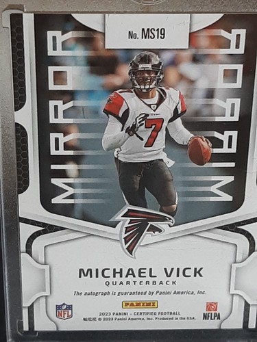 🔥2023 Certified Michael Vick #MS19 Mirror Signatures Teal Auto Falcons 🔥/25 - Picture 6 of 7