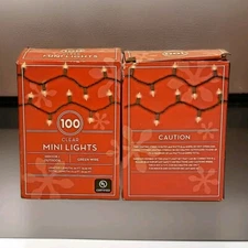 Home By Rite Aid Clear Mini Lights 2 Boxes 200 Lights Total Indoor/Outdoor New 