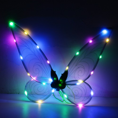 Disfraces de Cosplay LED Mariposa Hada Alas con Guirnalda para Niños Adultos (Verde) - Imagen 2 de 12