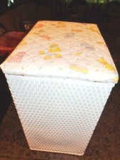 Doll Baby Laundry Hamper teddy bear Nursery Decor Badger Basket Co Wicker Look