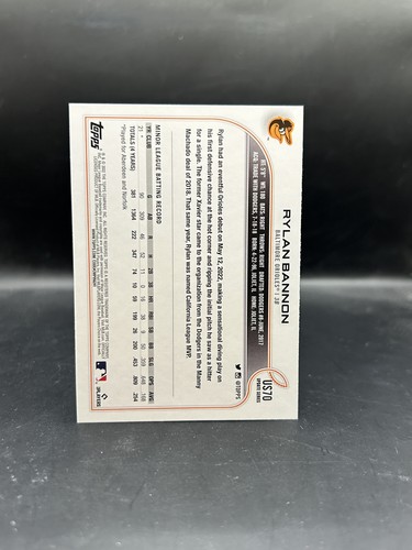 2022 Topps Update #US70 Rylan Bannon Rainbow Foil RC - Picture 2 of 2
