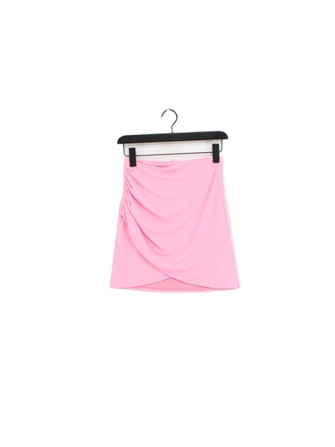 Zara Women's Midi Skirt XS Pink 100% Polyester Midi A-Line