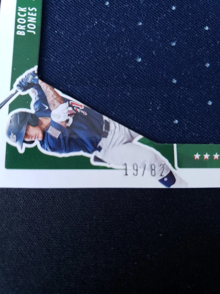 2022 Panini USA Baseball Stars & Stripes Jumbo Relics /82 Brock Jones Rookie RC - Image 3 of 4