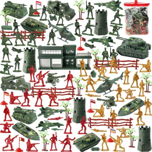 312 PCS Army Men Army Soldier Plastic ToysMilitary Action Figures Playset - Afbeelding 1 van 7