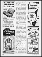 1947 Simonsen Industries Chicago Hip Roof Aluminum Fishing Tackle Boxes Print Ad