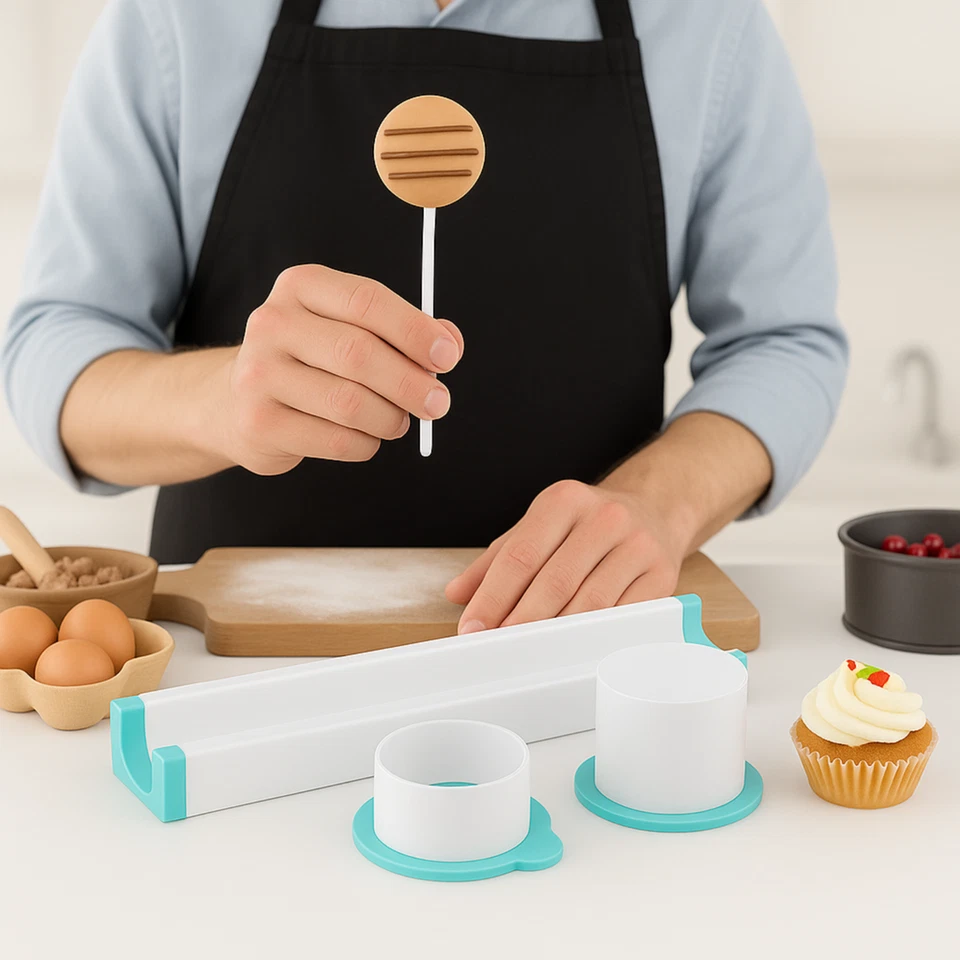 Juego de moldes circulares para pasteles CakePopPro con bandeja de 9 pulgadas - Fácil para hacer círculos para hacer estallar pasteles Foto 2 de 4