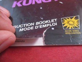 Kung Fu Nintendo NES (Canadian) Instruction Manual Booklet ONLY #K