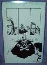 New Superman & Justice League China 24 Original Art Page 12 SIGNED Brent Peeples