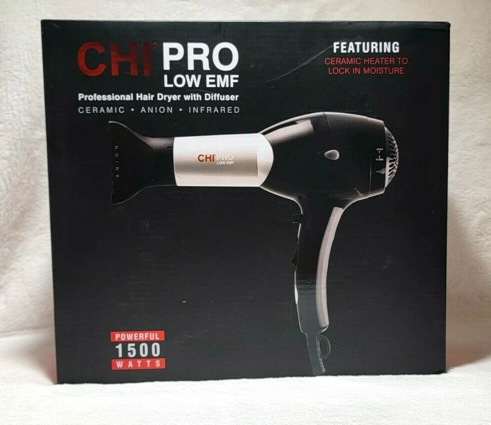 CHI GF1505 Pro Low EMF 1500W Professional Hair Dryer with Diffuser